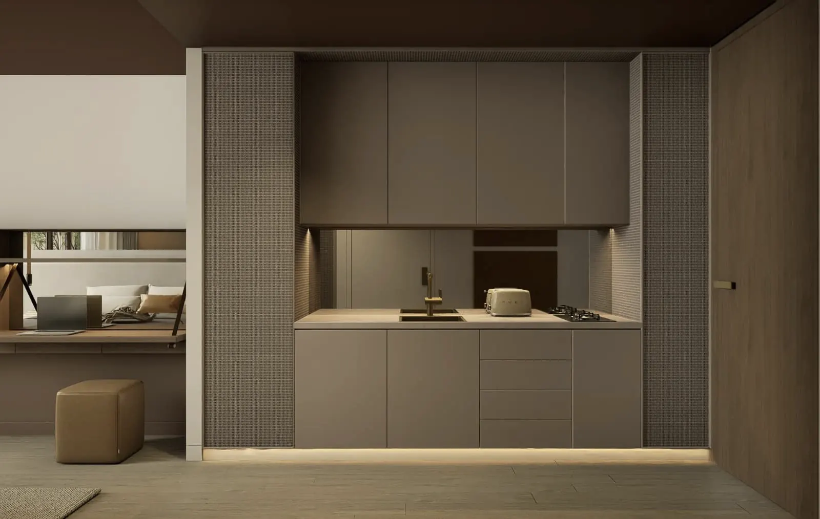 Cuisine JAD 288 avec espace de travail intégré et finitions premium