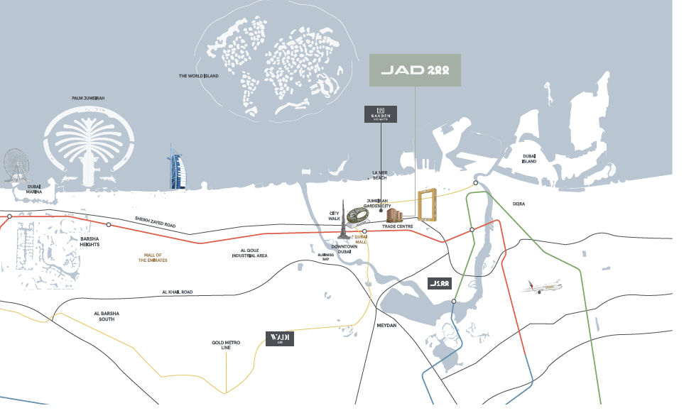 Localisation de JAD 288 à Dubaï