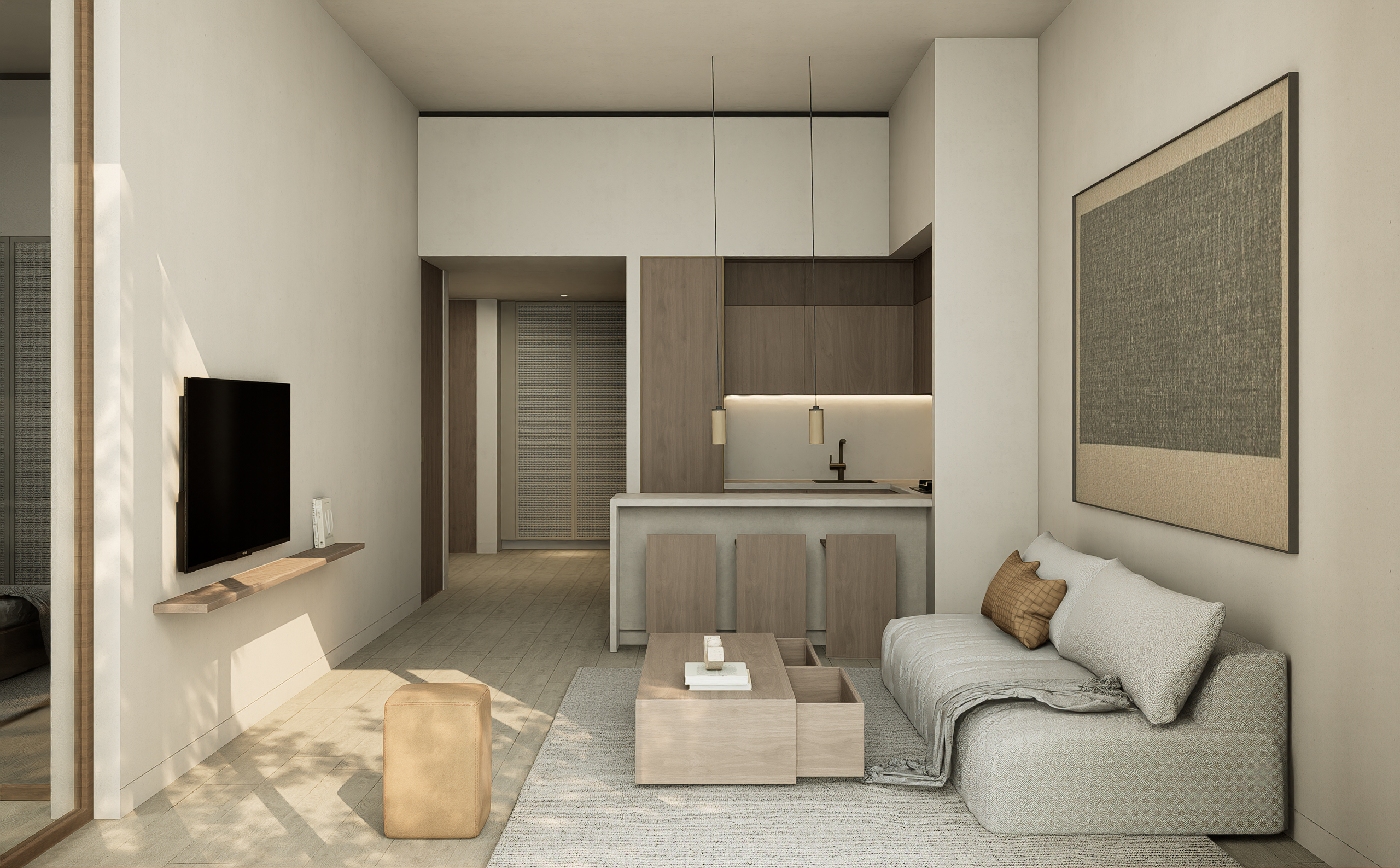 Rendu salon 2 chambres JAD 288